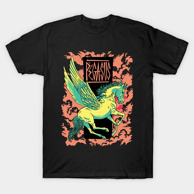 Wings of Olympus | Legendary Pegasus Soars | MythoComix Tee T-Shirt by Popculture Tee Collection